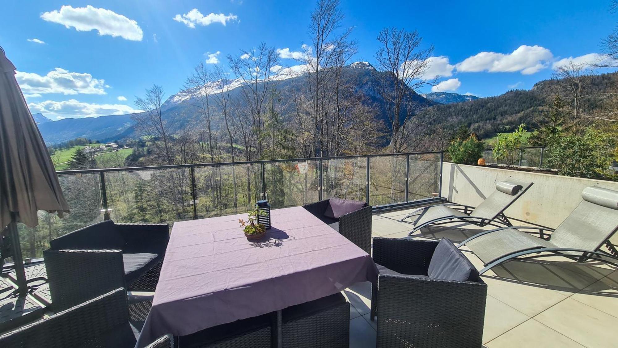 Le Berceau Des Aiguilles - Vue Montagne, Terrasse - Aravistour Apartment แซ็ง ฌอง เด ซิกท์ ภายนอก รูปภาพ